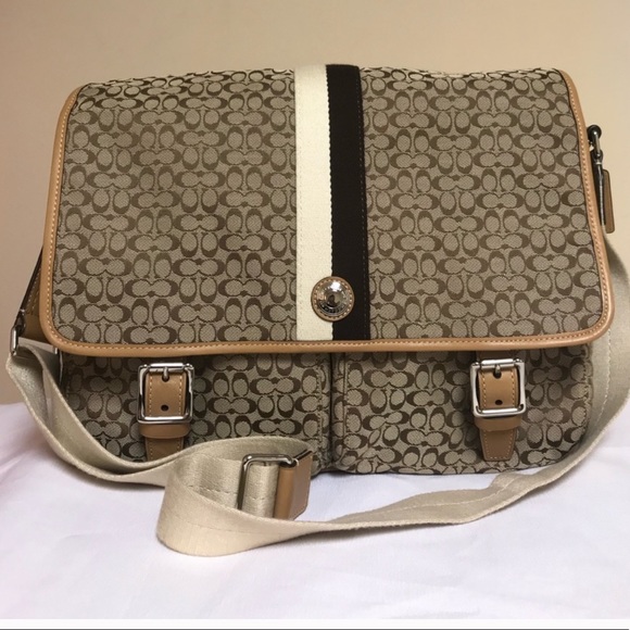 COACH VOYAGER SIGNATURE CANVAS F70183 Size: LARGE - Picture 3 of 7